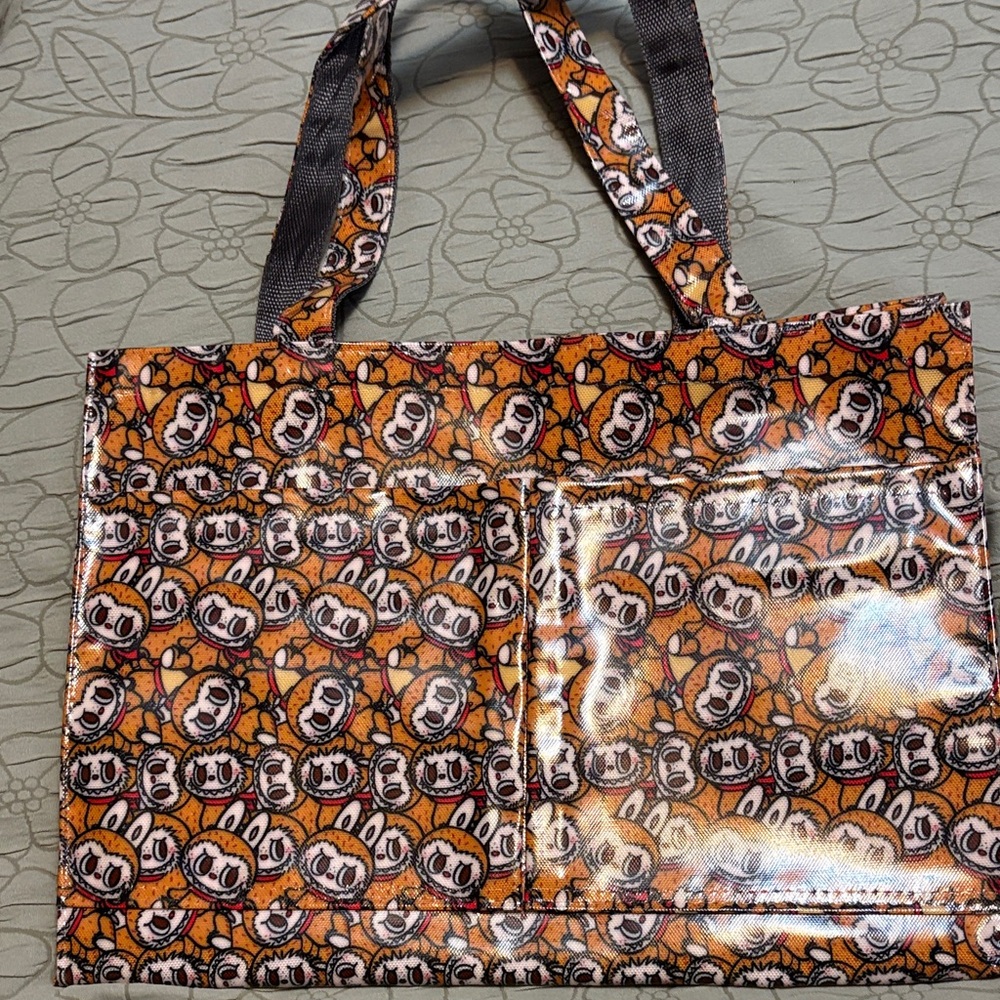 Vibrant Orange and Black Tote Bag